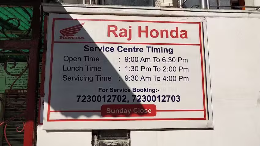 Raj Honda Workshop ( Honda Authorised Motorcycle and Scooter Service Centre )